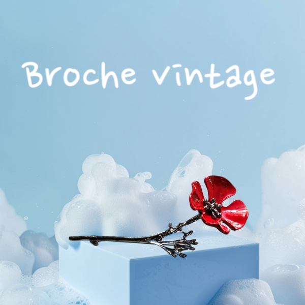 Broche Coquelicot
