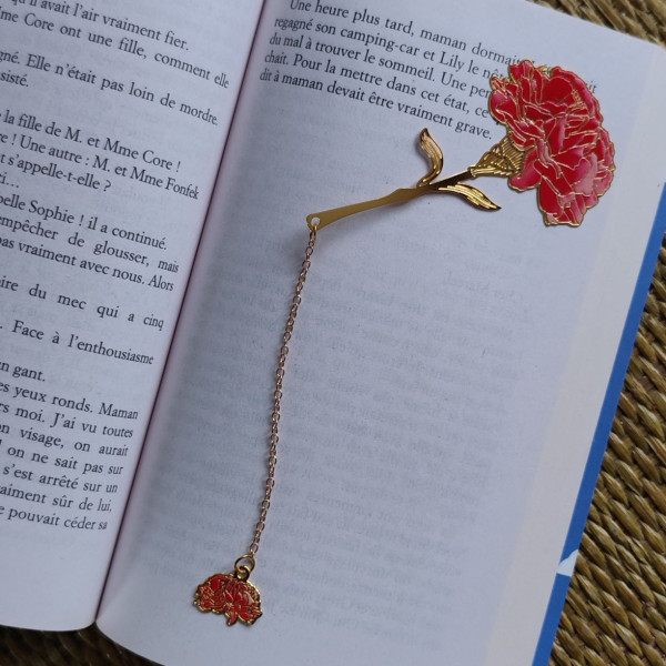 Marque-page "oeillet" métal doré