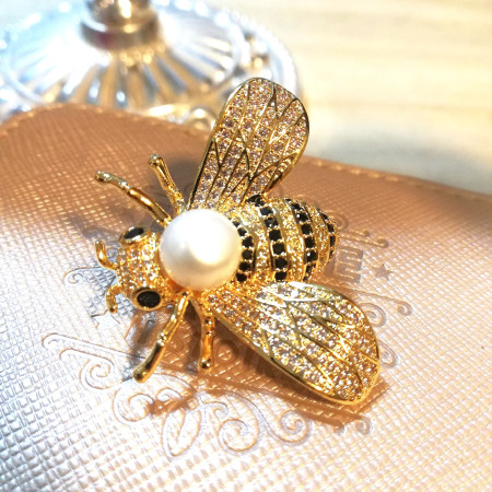 Broche Abeille dorée Style Rétro - Bijoux Tendance Femme