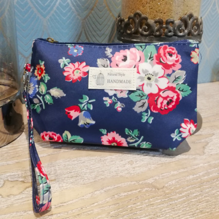 Pochette tissu enduit motif floral - Mode tendance femme