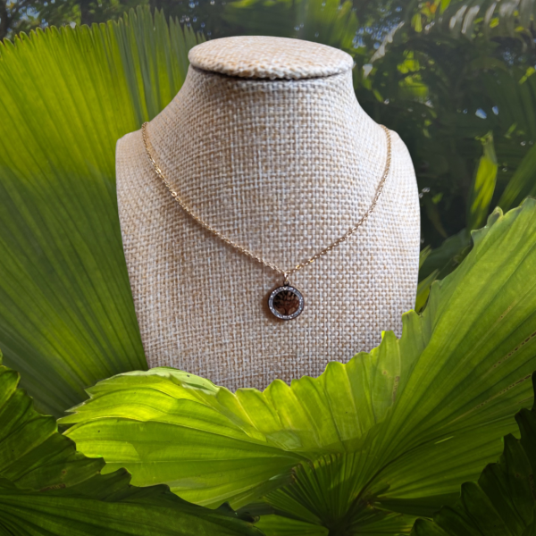 Collier acier inoxydable Arbre de vie et zircon